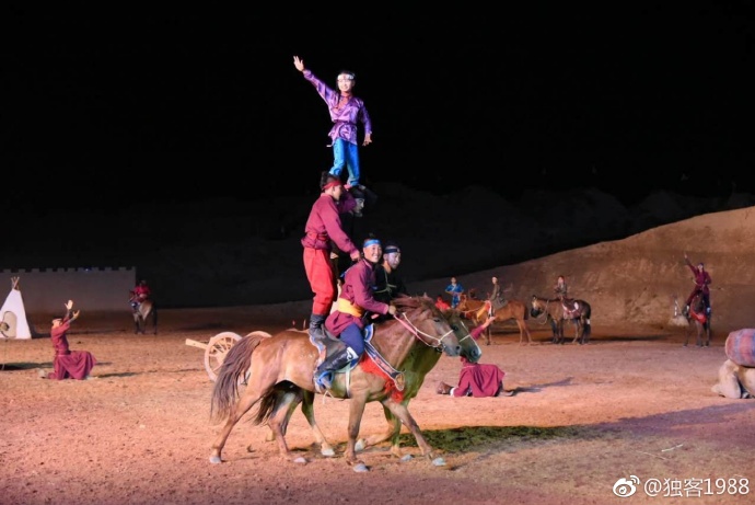 寧夏旅游景點水洞溝北疆天歌夜場